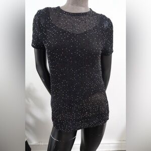 Black sparkling top